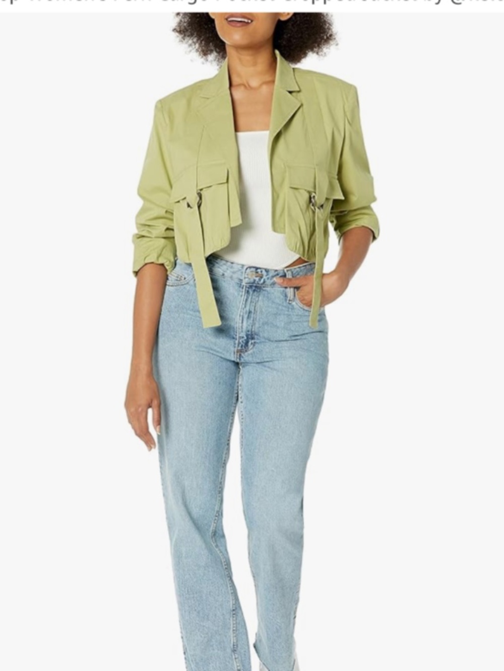 NWT Cropped Cargo Jacket